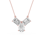 Trio Diamond Drop Lab Grown Pendant