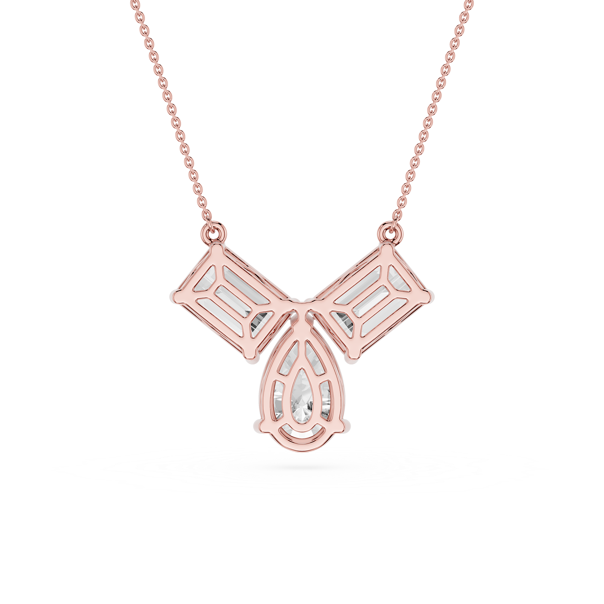 Trio Diamond Drop Lab Grown Pendant