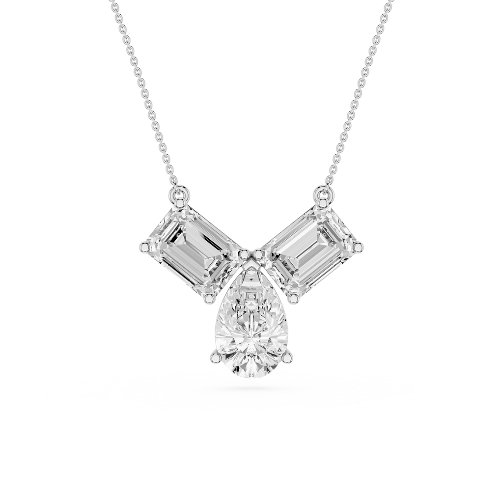 Trio Diamond Drop Lab Grown Pendant
