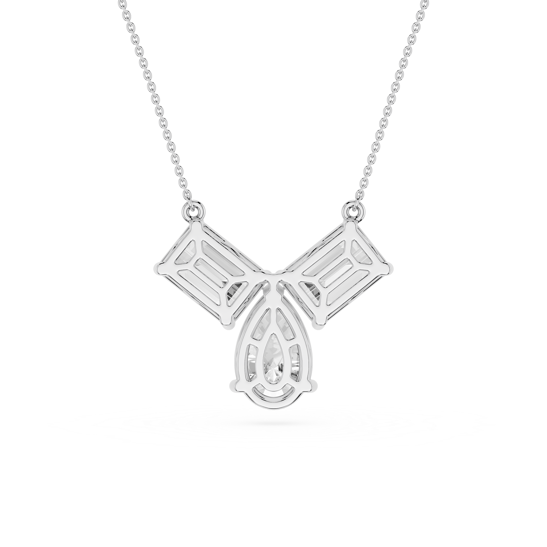 Trio Diamond Drop Lab Grown Pendant