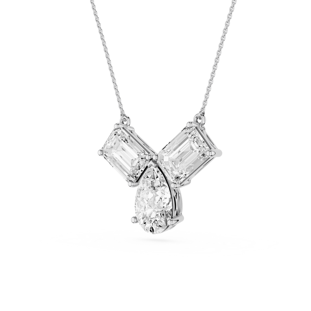 Trio Diamond Drop Lab Grown Pendant