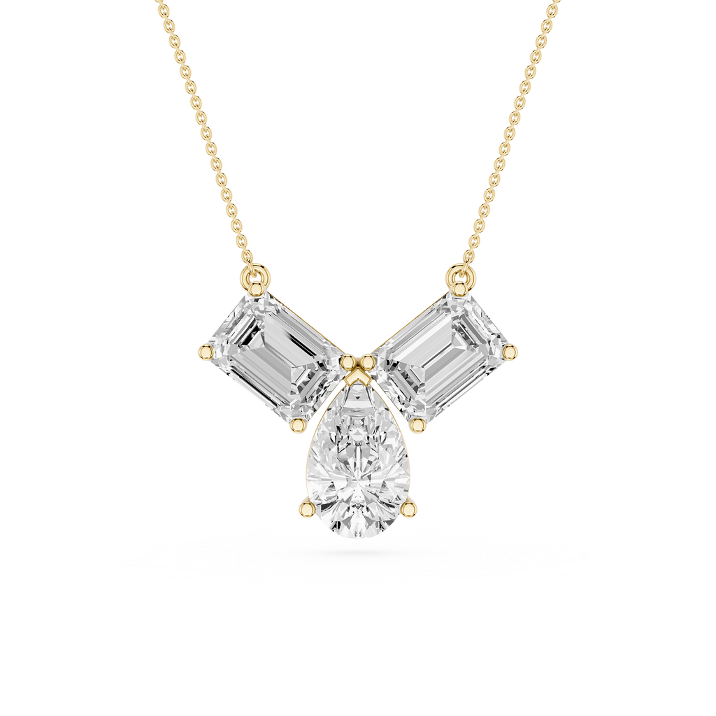 Trio Diamond Drop Lab Grown Pendant