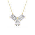 Trio Diamond Drop Lab Grown Pendant
