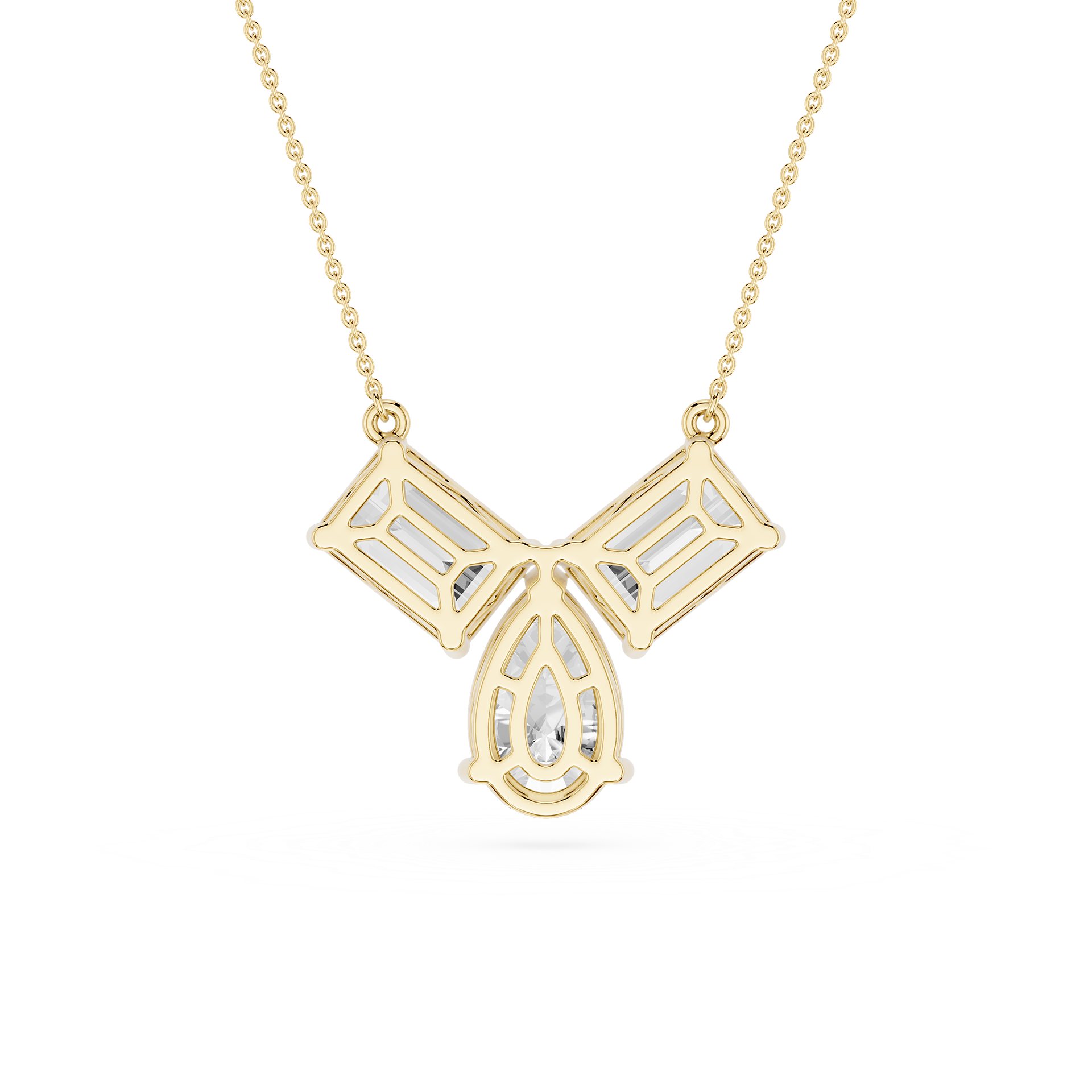 Trio Diamond Drop Lab Grown Pendant