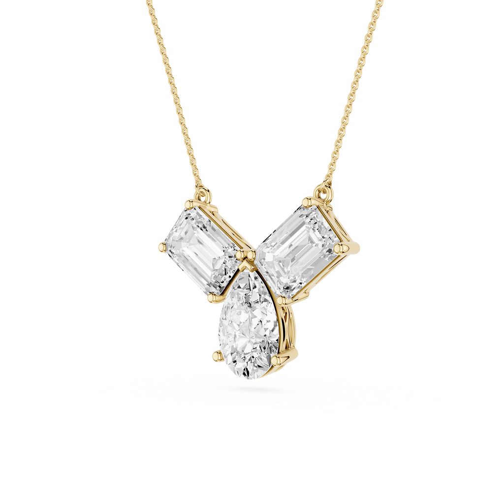 Trio Diamond Drop Lab Grown Pendant