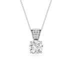 Round Solitaire Lab Grown Diamond Pendant
