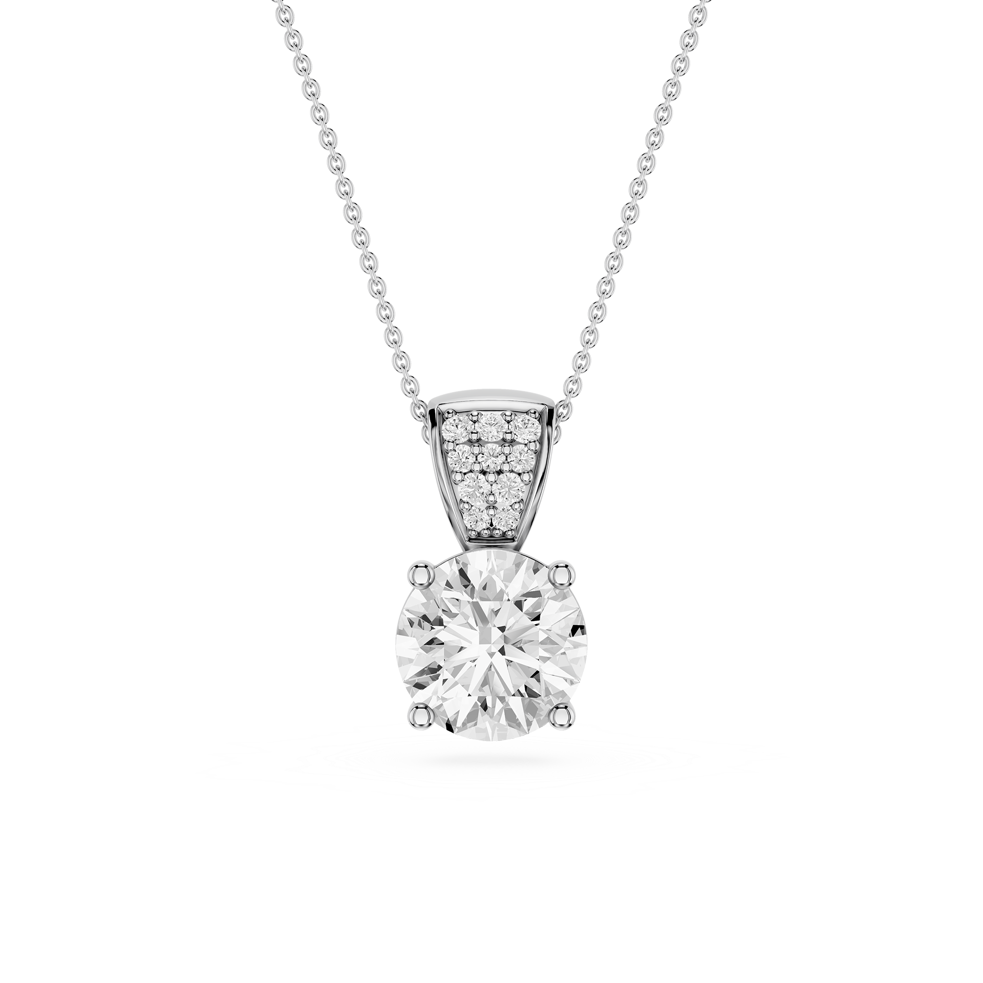 Round Solitaire Lab Grown Diamond Pendant