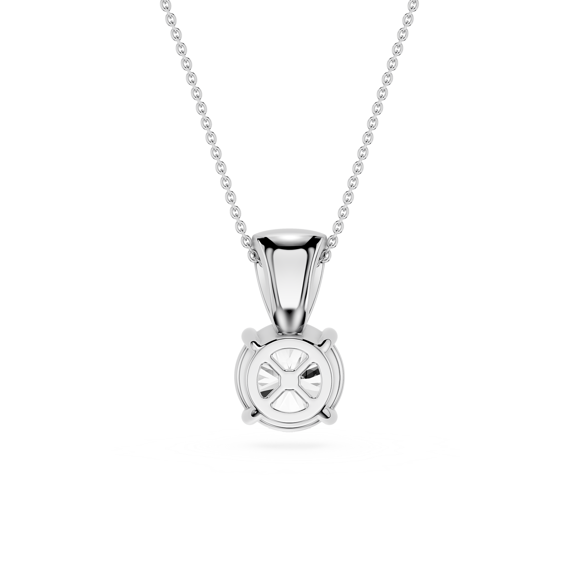 Round Solitaire Lab Grown Diamond Pendant