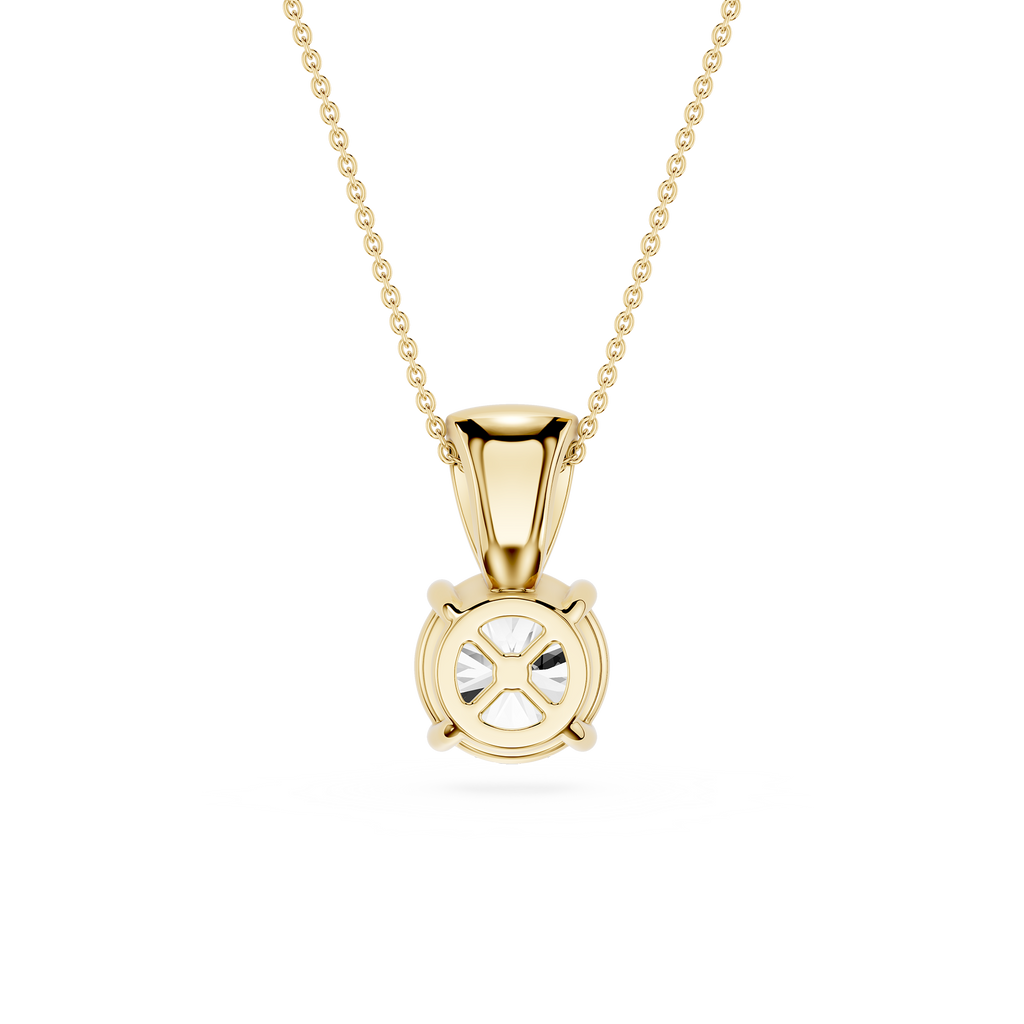 Round Solitaire Lab Grown Diamond Pendant