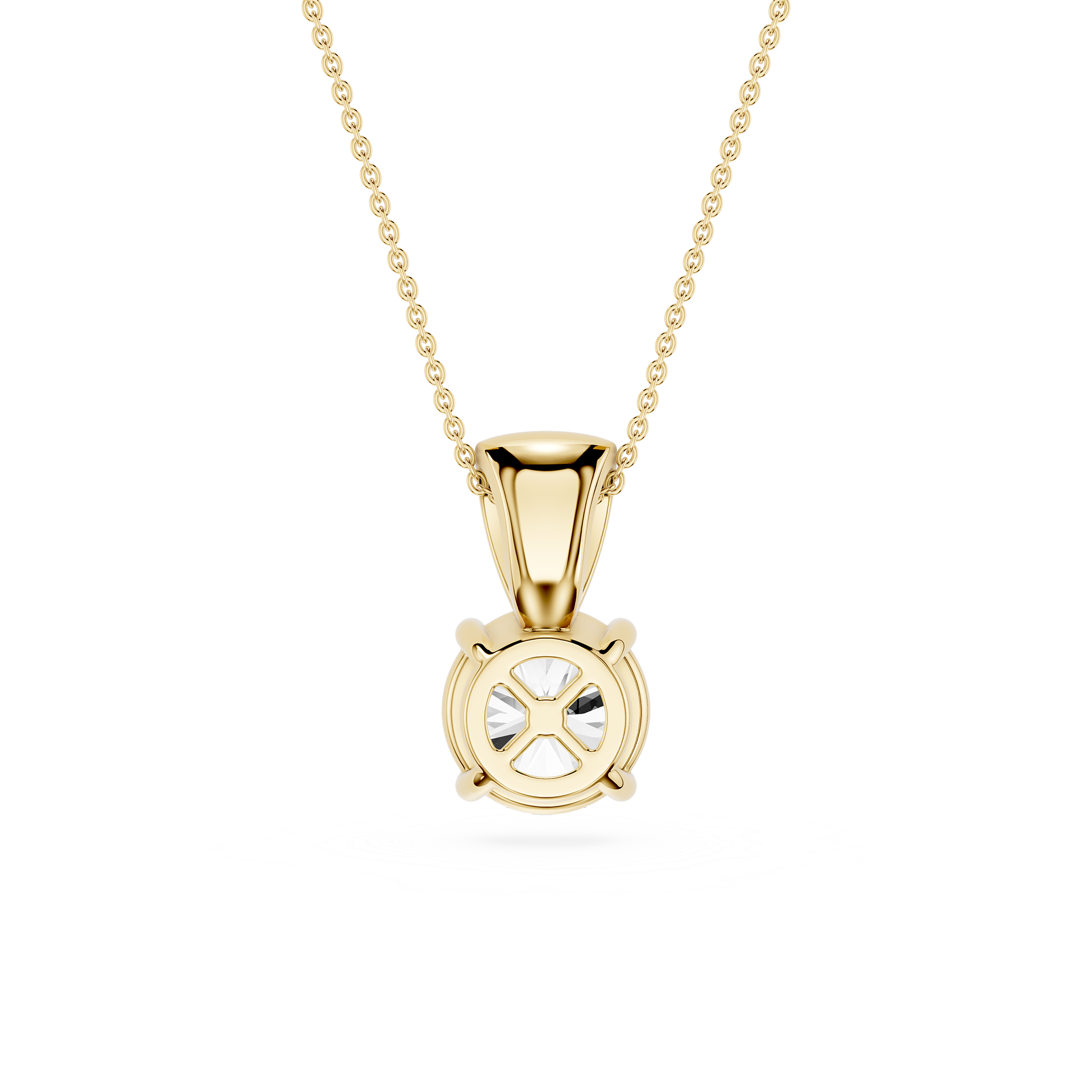 Round Solitaire Lab Grown Diamond Pendant