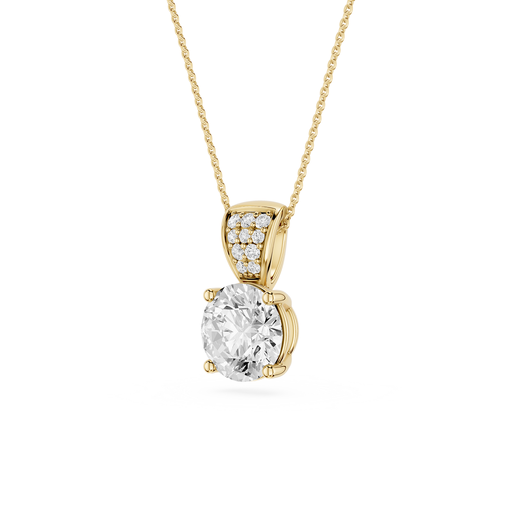 Round Solitaire Lab Grown Diamond Pendant