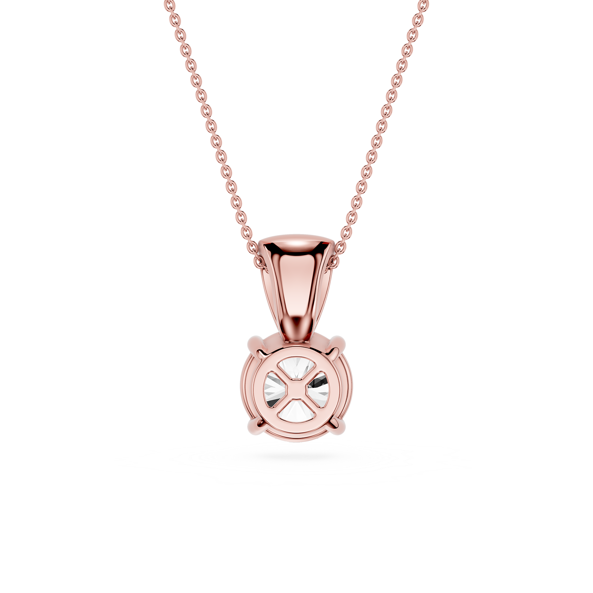 Round Solitaire Lab Grown Diamond Pendant
