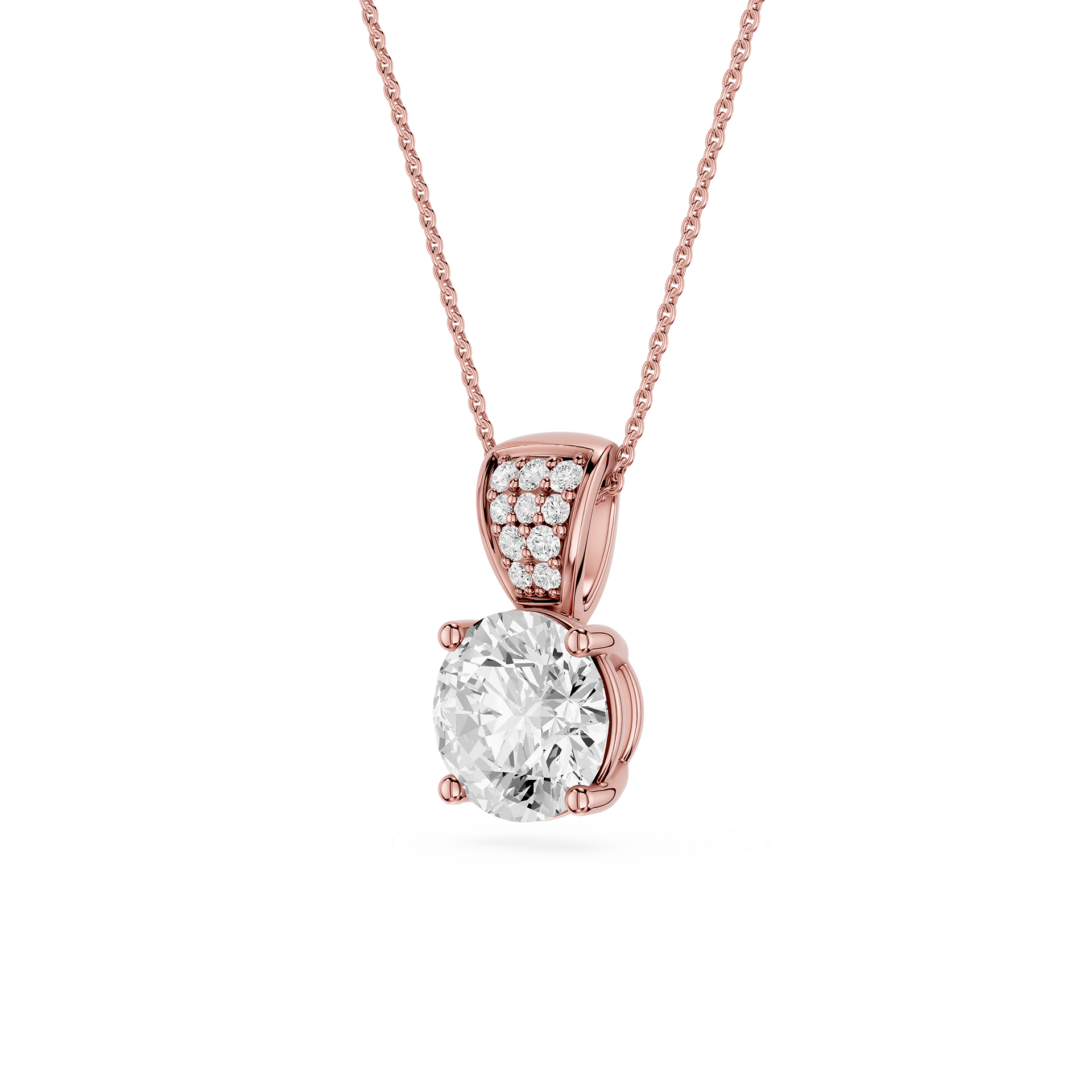 Round Solitaire Lab Grown Diamond Pendant