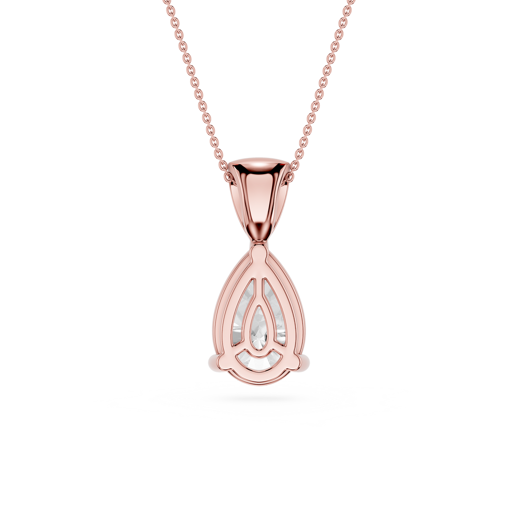 Pear Cut Solitaire Lab Grown Diamond Pendant