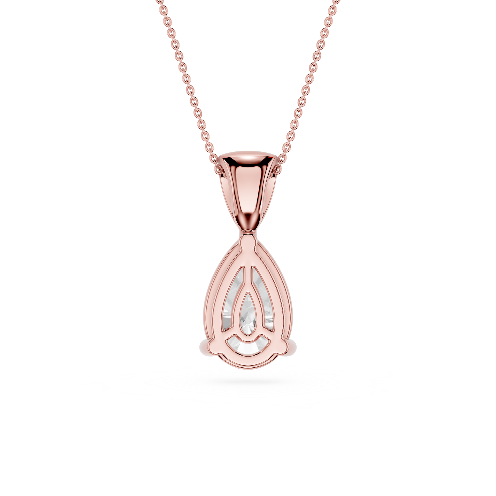 Pear Cut Solitaire Lab Grown Diamond Pendant