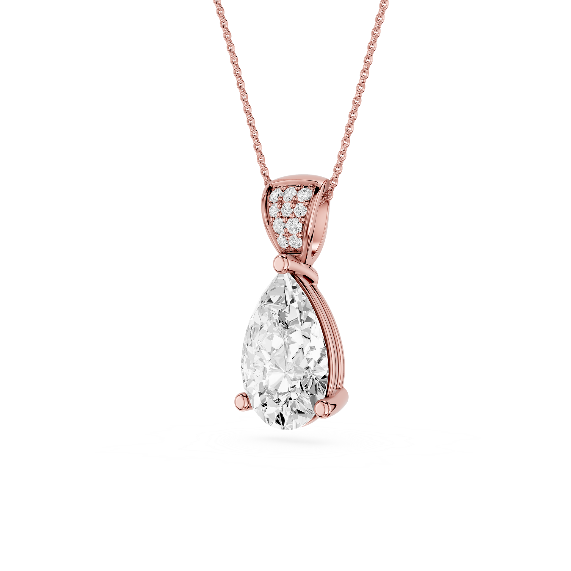 Pear Cut Solitaire Lab Grown Diamond Pendant