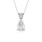 Pear Cut Solitaire Lab Grown Diamond Pendant