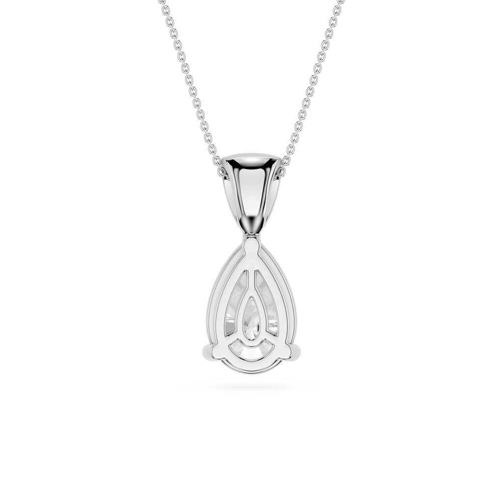 Pear Cut Solitaire Lab Grown Diamond Pendant