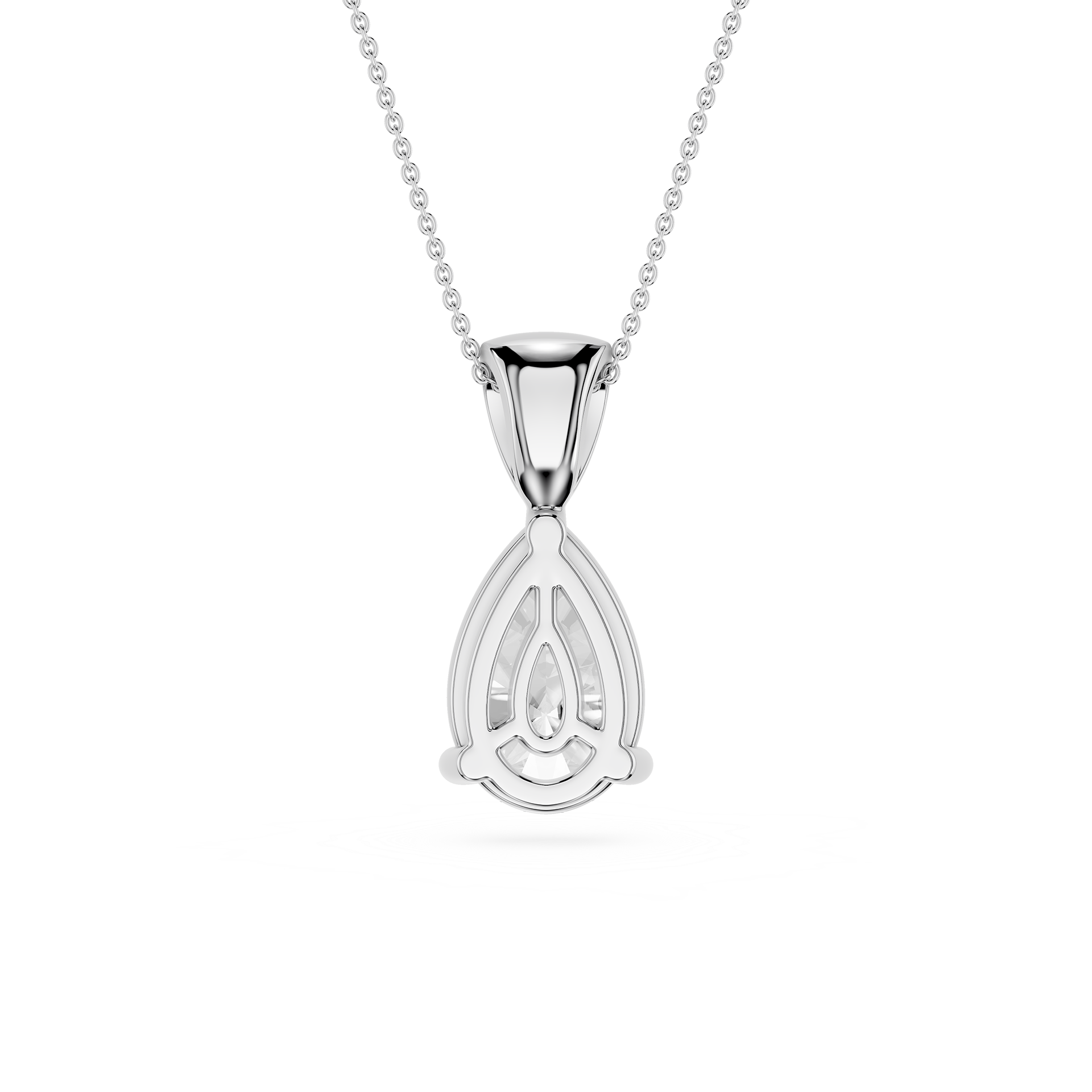 Pear Cut Solitaire Lab Grown Diamond Pendant