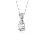 Pear Cut Solitaire Lab Grown Diamond Pendant