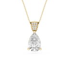 Pear Cut Solitaire Lab Grown Diamond Pendant