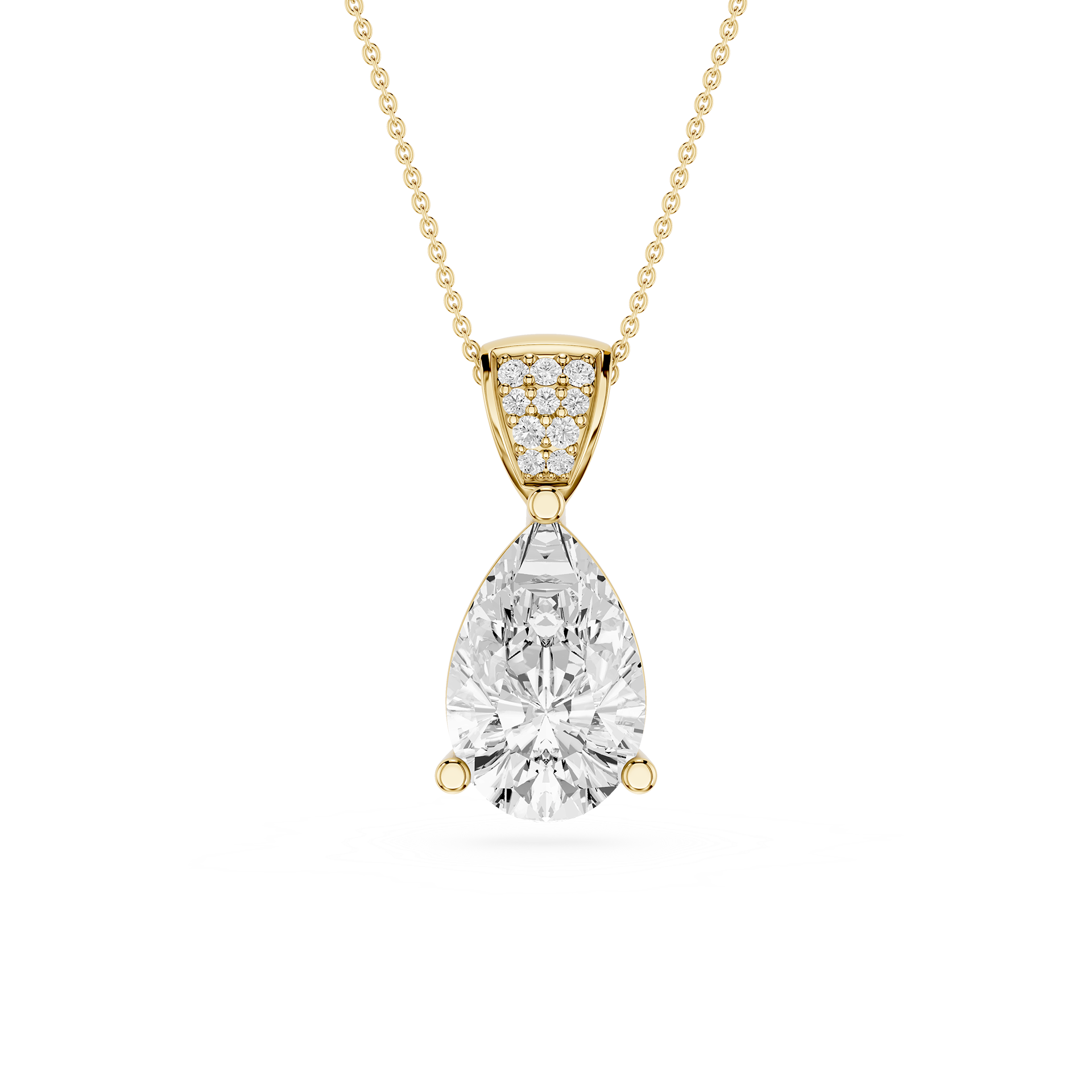 Pear Cut Solitaire Lab Grown Diamond Pendant