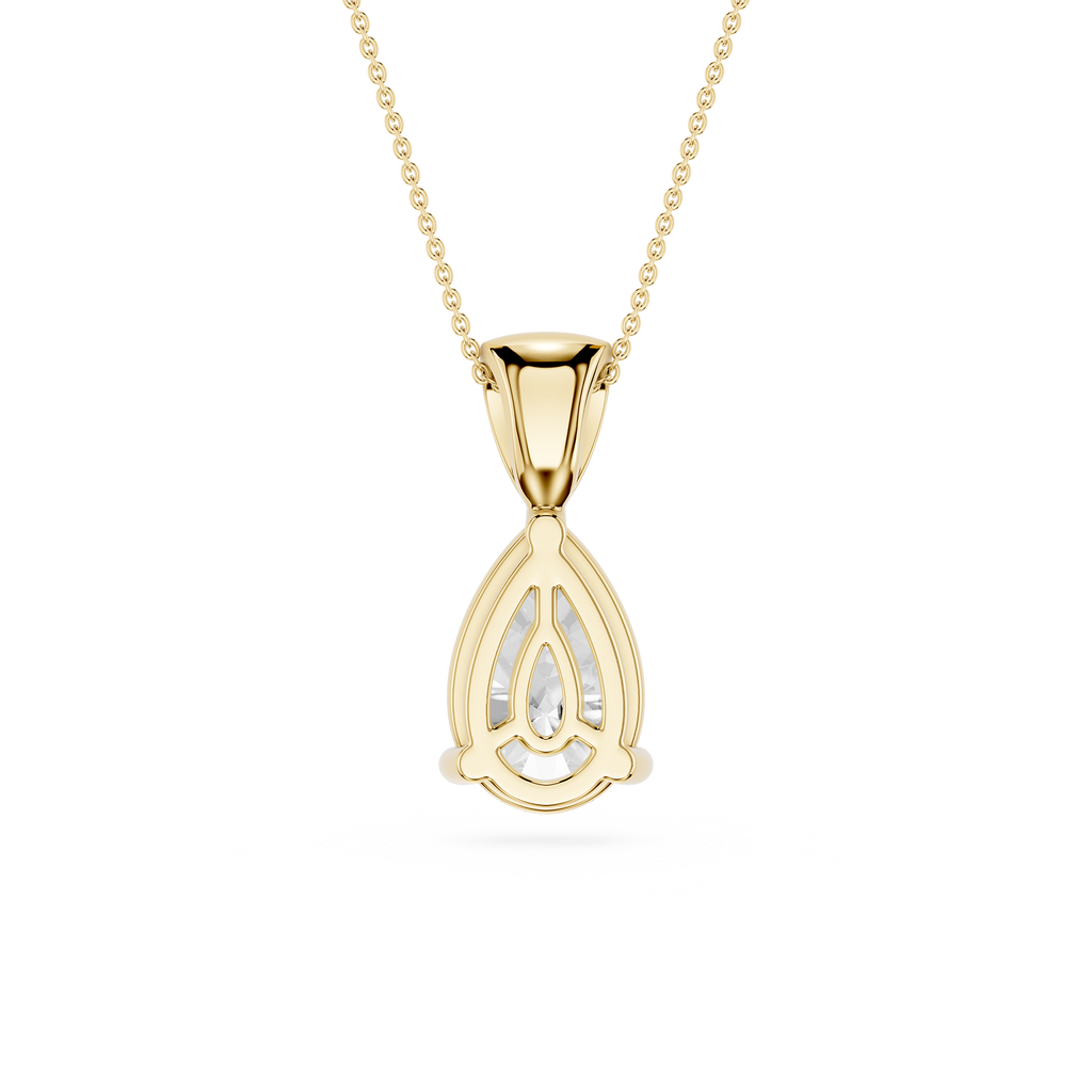 Pear Cut Solitaire Lab Grown Diamond Pendant