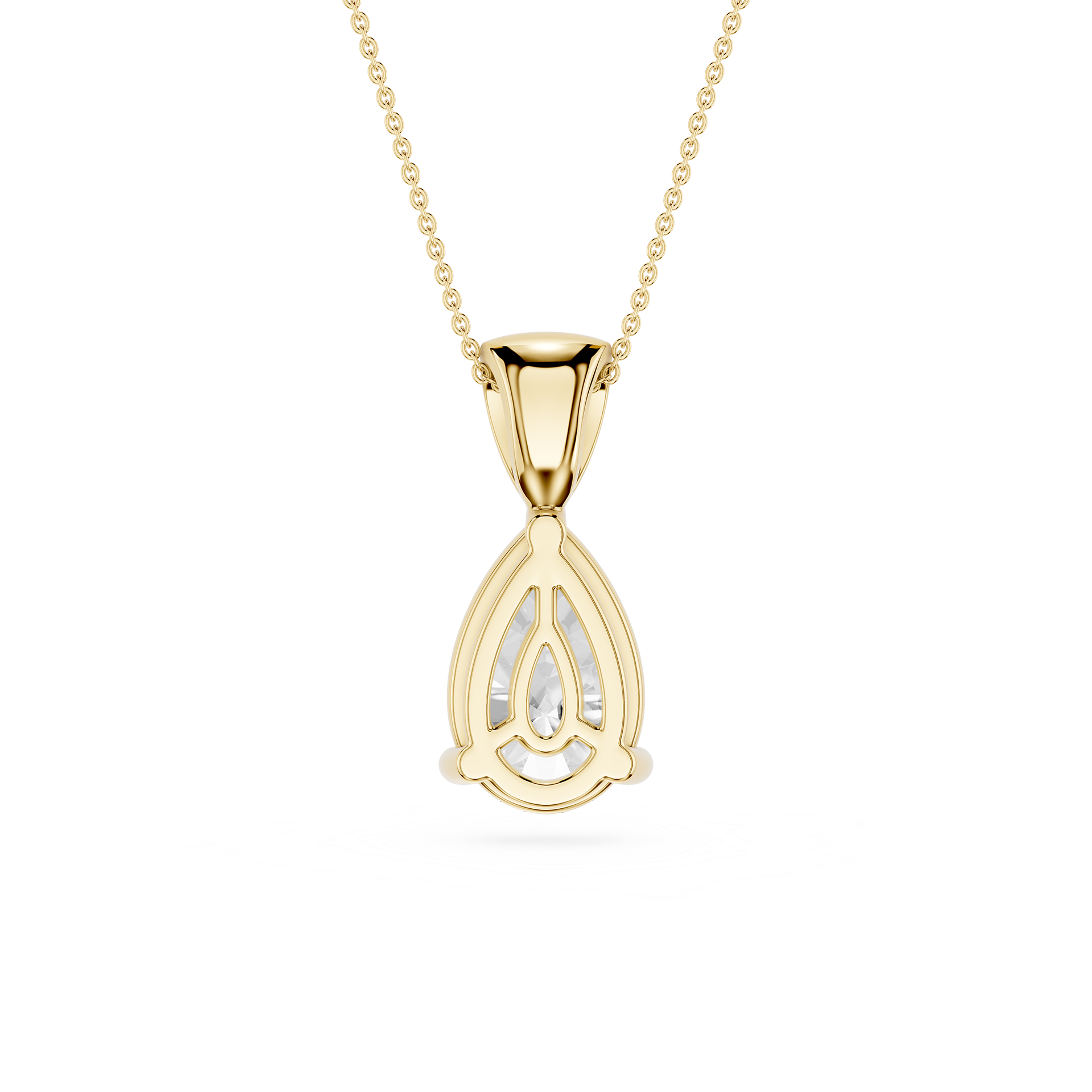 Pear Cut Solitaire Lab Grown Diamond Pendant