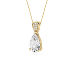 Pear Cut Solitaire Lab Grown Diamond Pendant