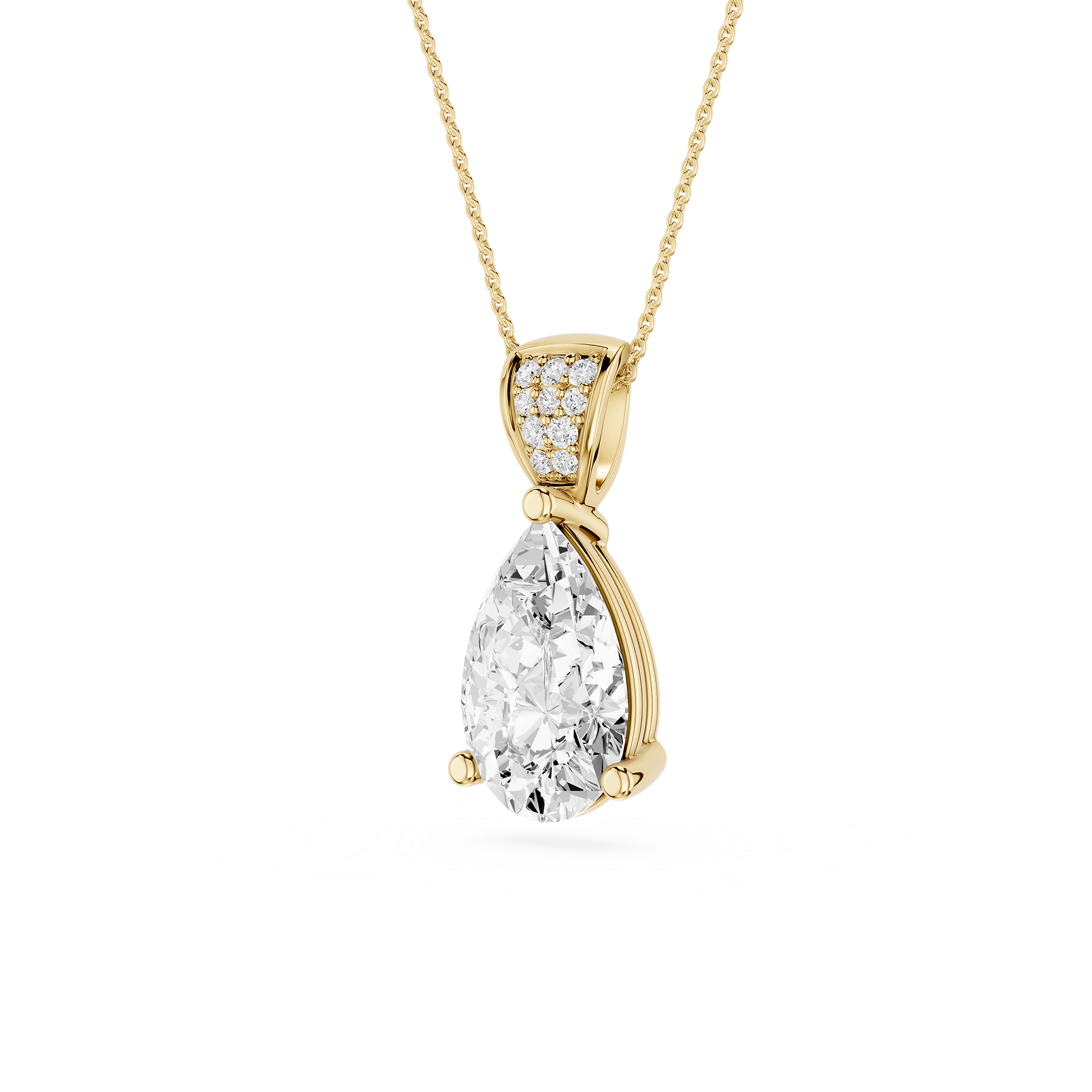 Pear Cut Solitaire Lab Grown Diamond Pendant