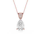 Pear Cut Solitaire Lab Grown Diamond Pendant