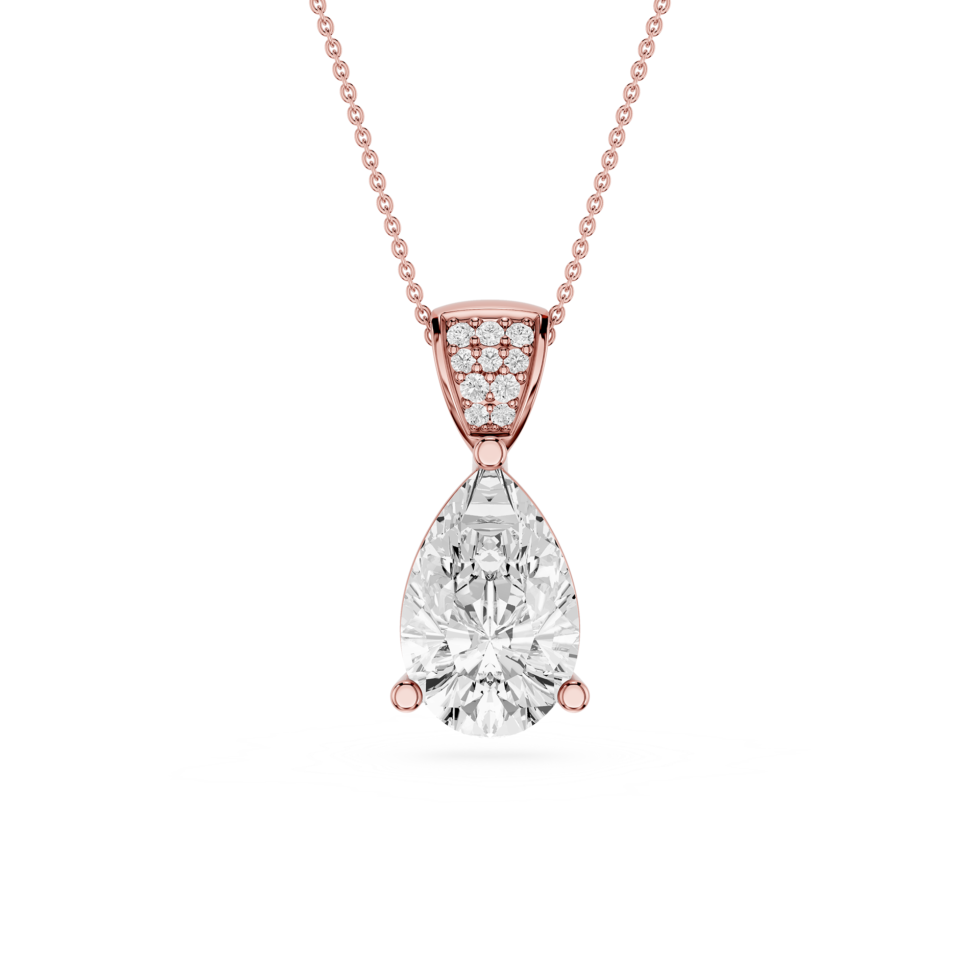 Pear Cut Solitaire Lab Grown Diamond Pendant