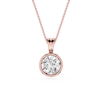 Round Bezel Lab Grown Diamond Pendant