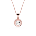 Round Bezel Lab Grown Diamond Pendant