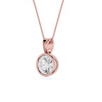 Round Bezel Lab Grown Diamond Pendant