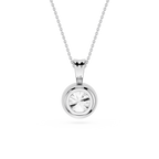 Round Bezel Lab Grown Diamond Pendant