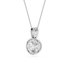 Round Bezel Lab Grown Diamond Pendant