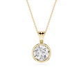 Round Bezel Lab Grown Diamond Pendant