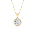 Round Bezel Lab Grown Diamond Pendant