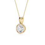 Round Bezel Lab Grown Diamond Pendant