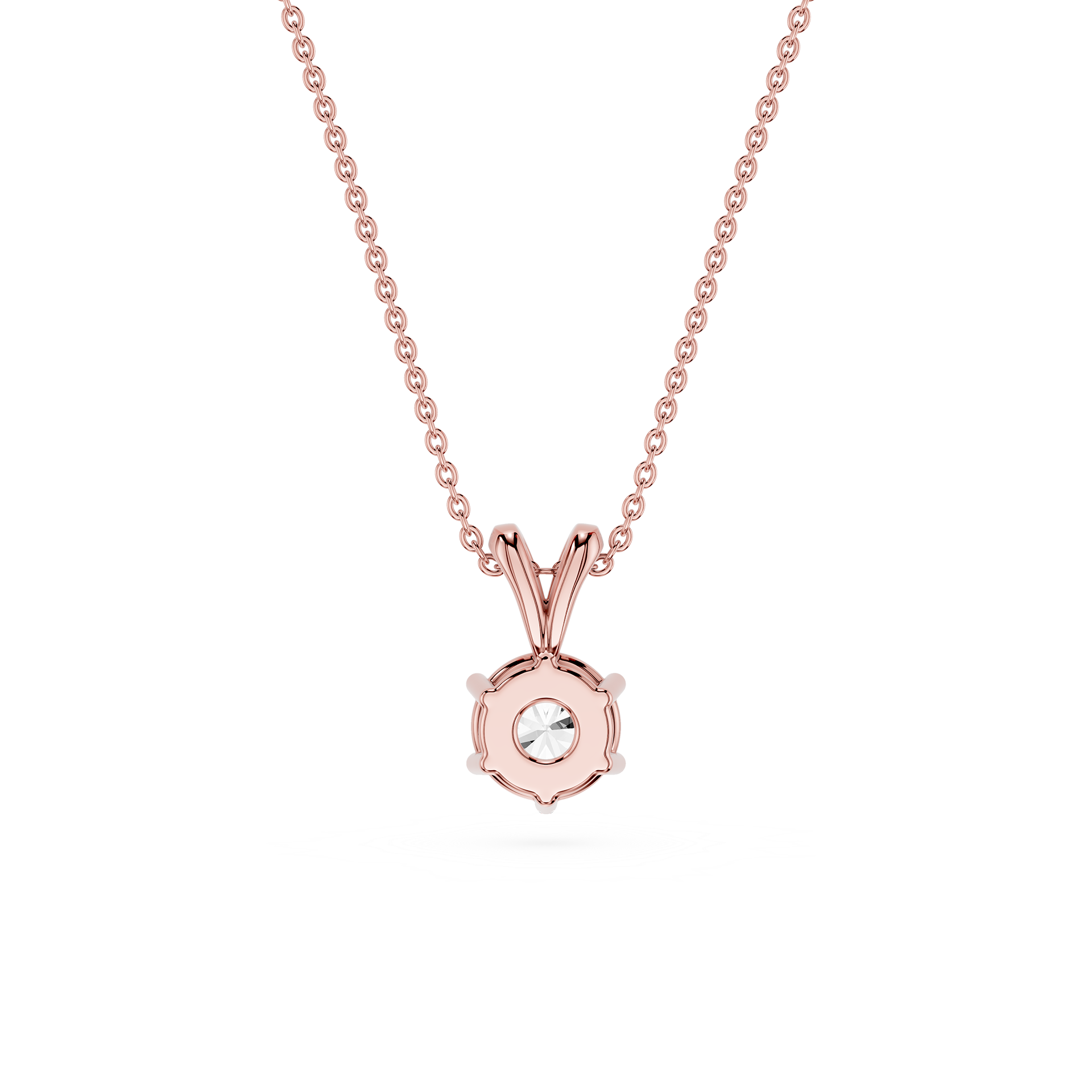 Classic Round Solitaire Lab Grown Diamond Pendant