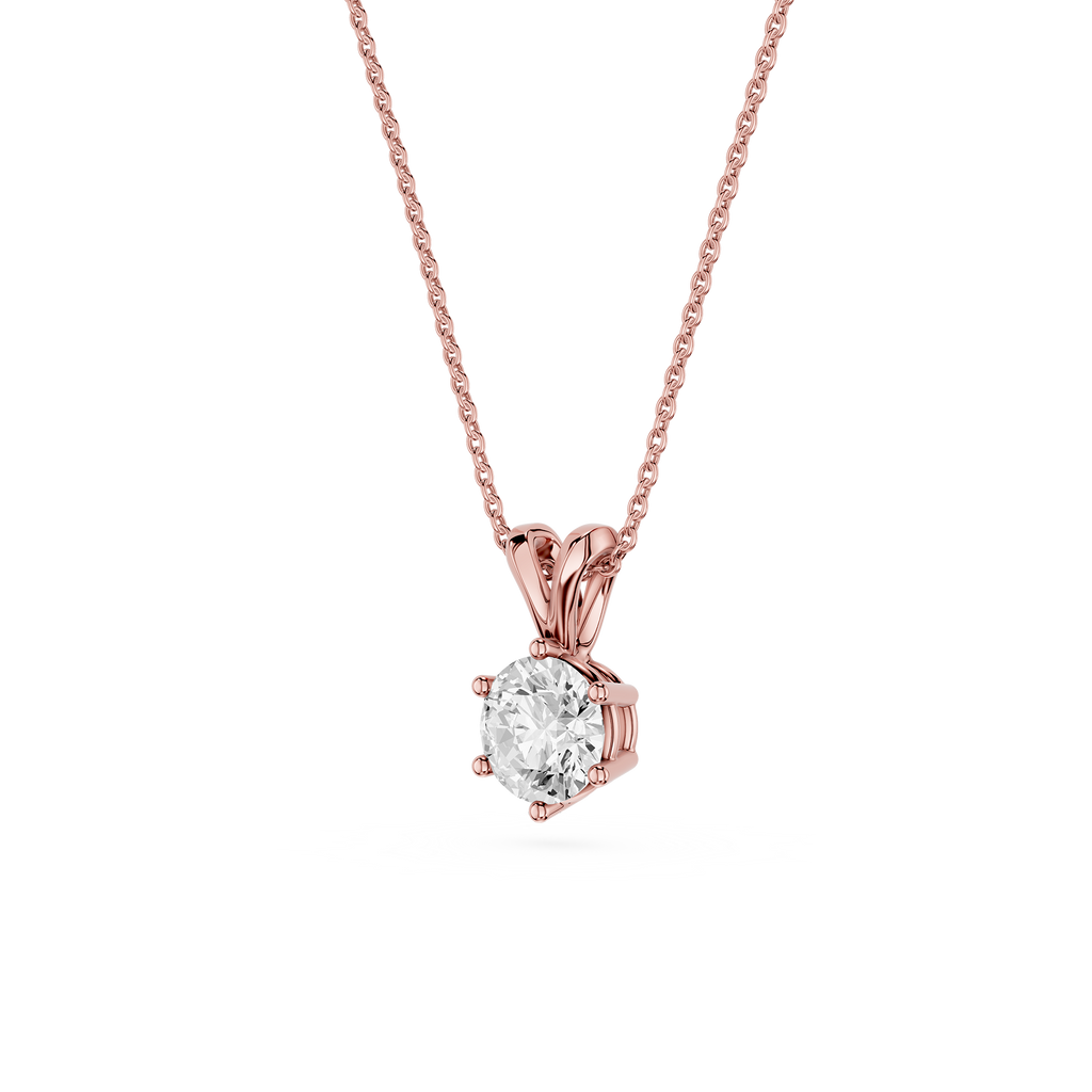 Classic Round Solitaire Lab Grown Diamond Pendant