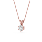 Classic Round Solitaire Lab Grown Diamond Pendant