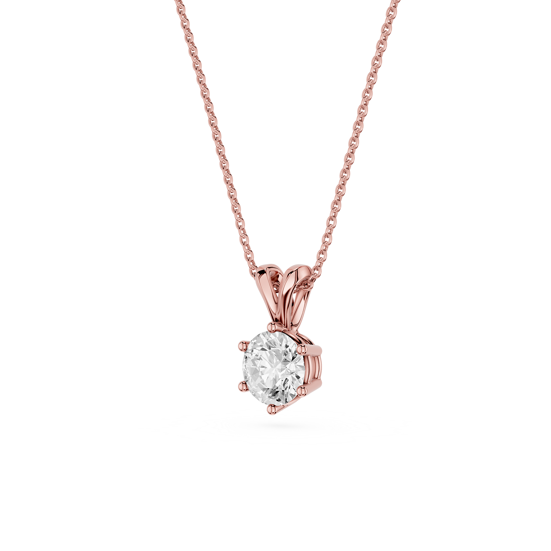 Classic Round Solitaire Lab Grown Diamond Pendant