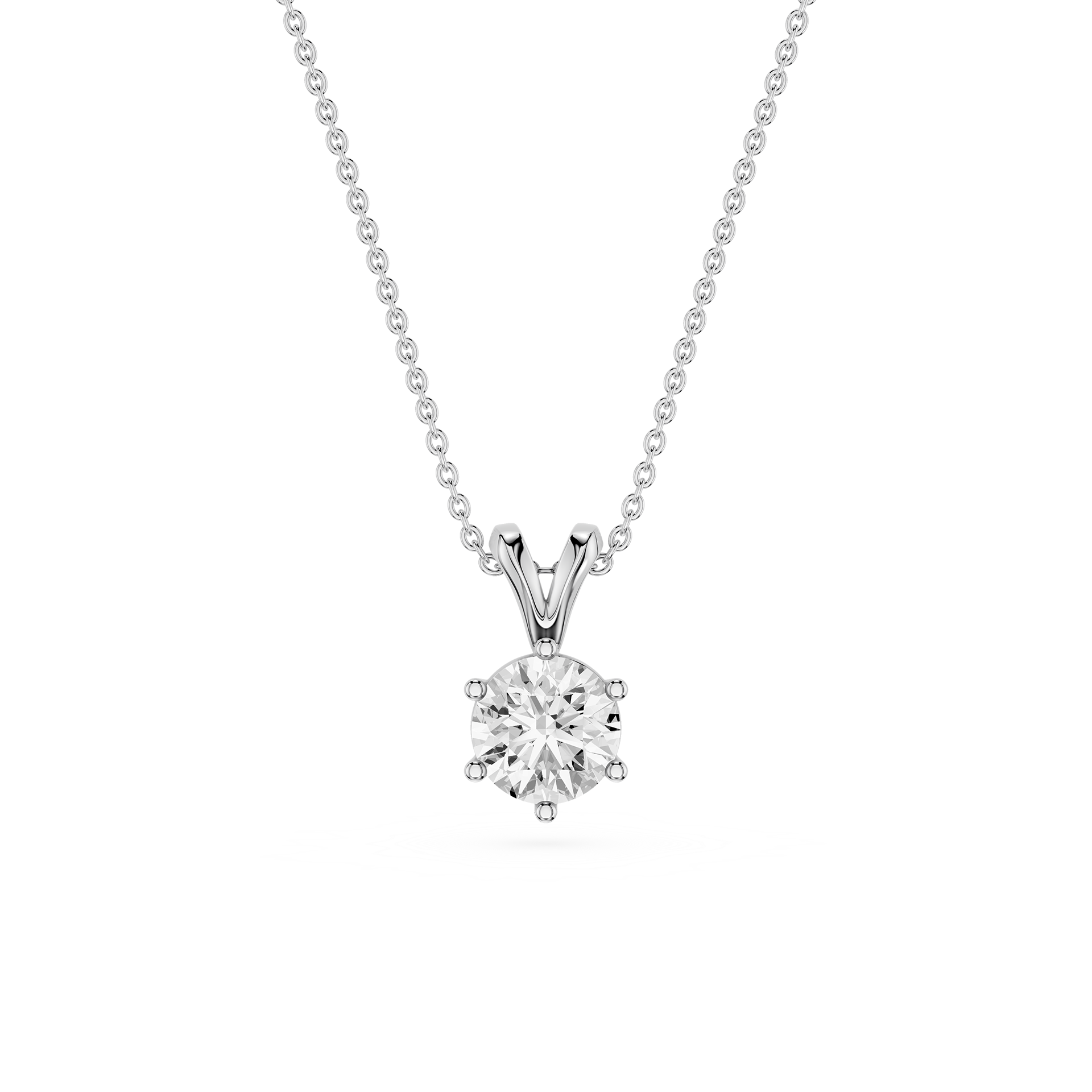 Classic Round Solitaire Lab Grown Diamond Pendant