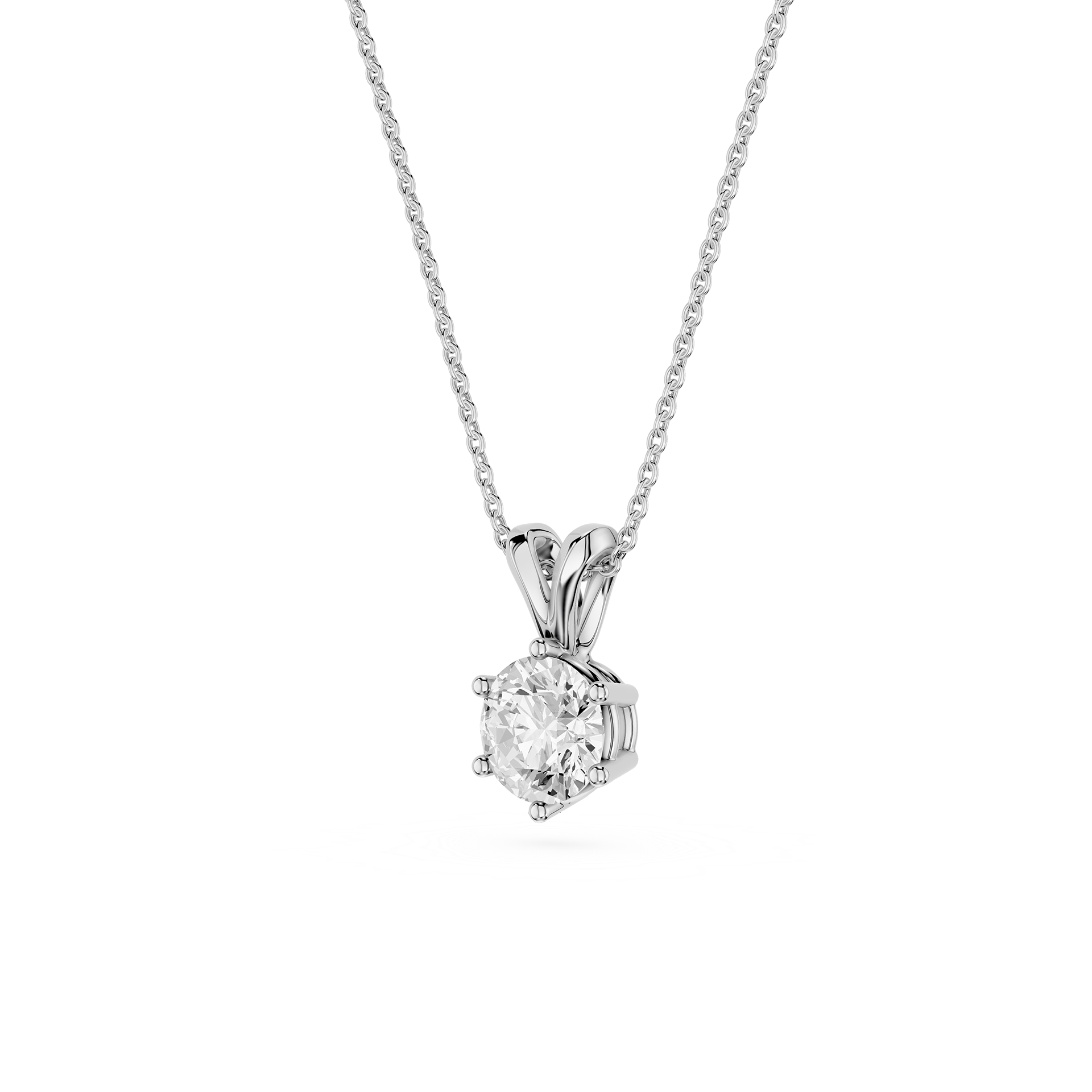 Classic Round Solitaire Lab Grown Diamond Pendant