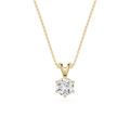 Classic Round Solitaire Lab Grown Diamond Pendant