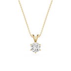 Classic Round Solitaire Lab Grown Diamond Pendant