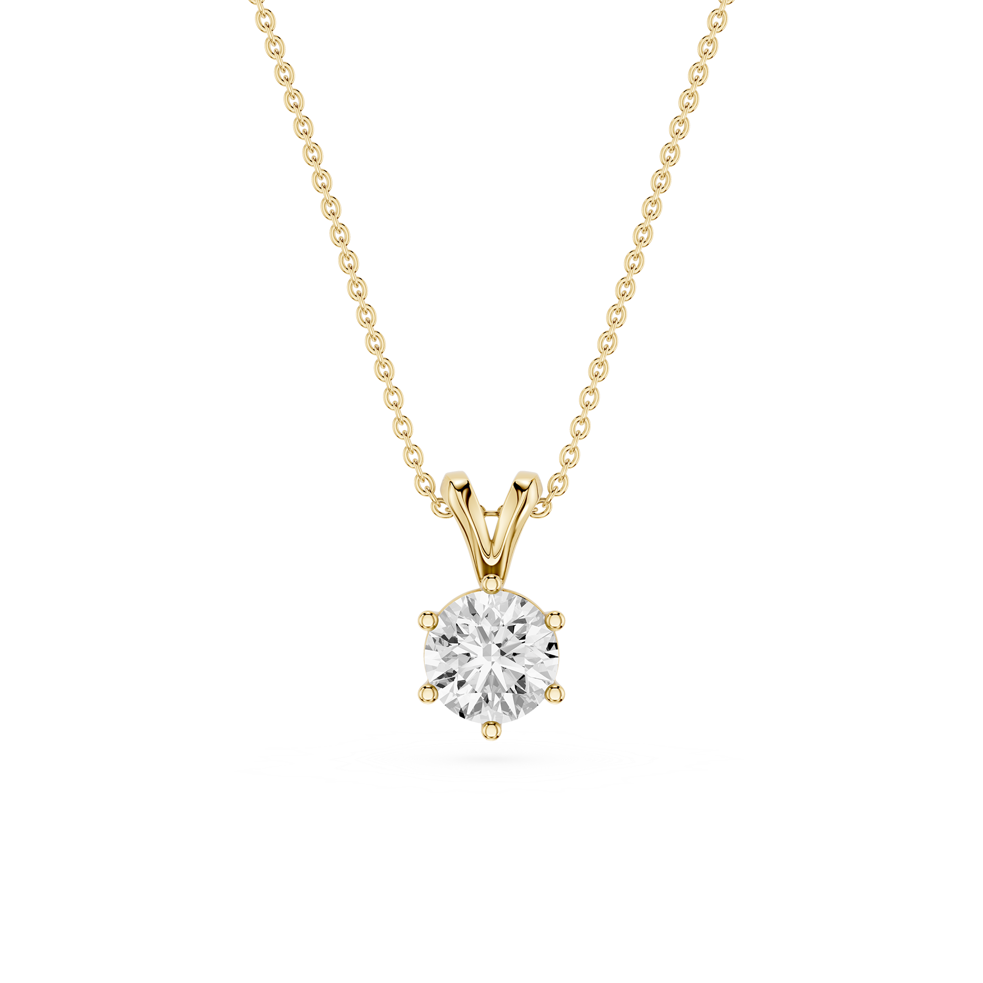 Classic Round Solitaire Lab Grown Diamond Pendant