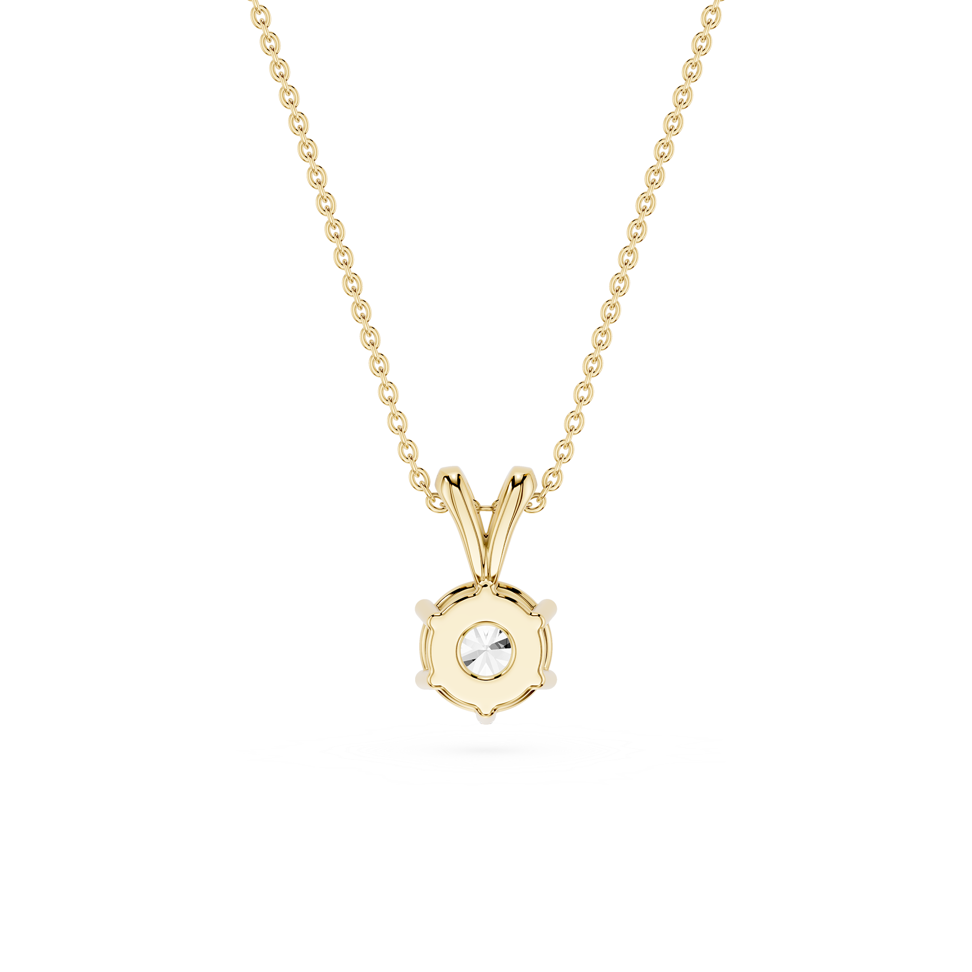 Classic Round Solitaire Lab Grown Diamond Pendant